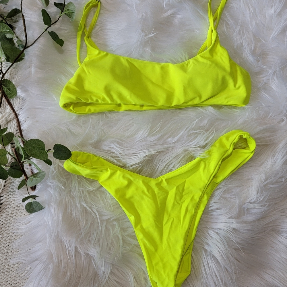 New Shein Neon Yellow Bikini